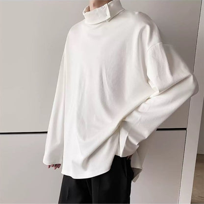 Button High-Neck T-shirt【TR3329】