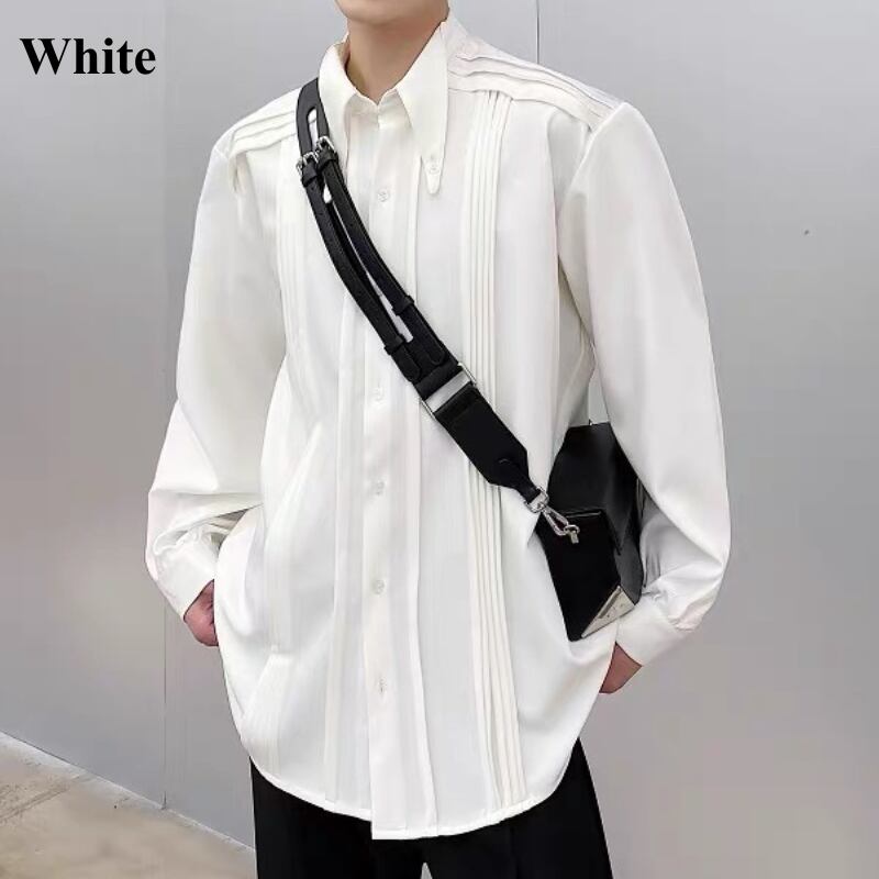 Modern Tuck-Pleat Collared Shirt【TR3340】