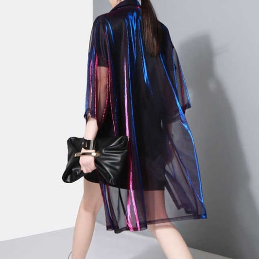 Gross Shiny See-Through Shirt【TR1416】