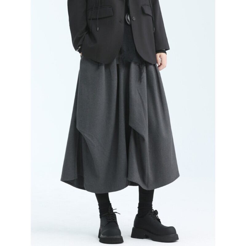Asymmety Drape Retro Skirt【TR3177】