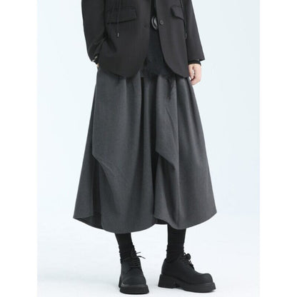 Asymmety Drape Retro Skirt【TR3177】