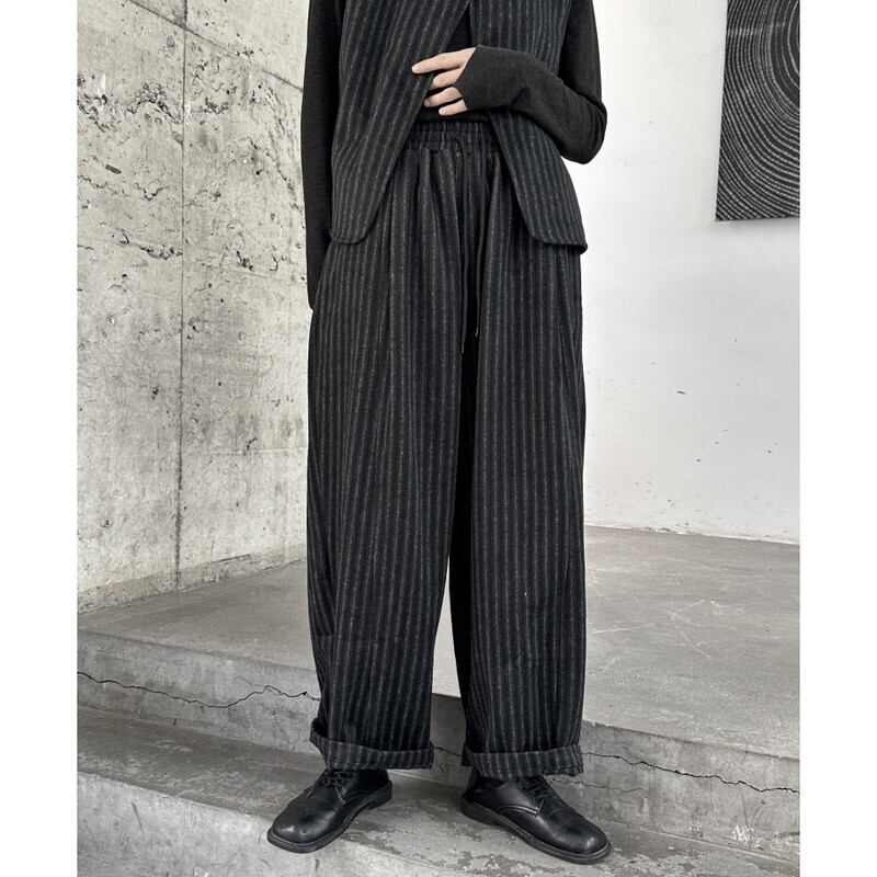 Stripe Wide-Leg Pants【TR3198】