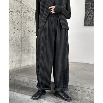 Stripe Wide-Leg Pants【TR3198】