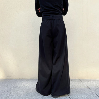 Design Tuck Belted Wide Pants【TR3315】