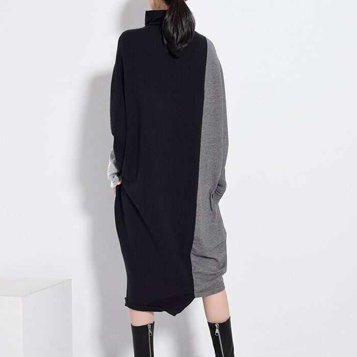Turtleneck All-in-one Dress【TR1147】