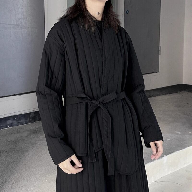 Asymemtry Ribbon Pleats Jacket【TR3255】