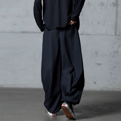 Drawstring Hem Wide Pants【TR3303】