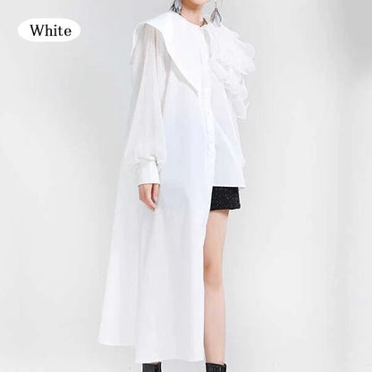 Asymmetrical Ruffle Blouse Shirt【TR1197】