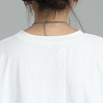 Asymmetry Round-Neck T-Shirt【TR3146】