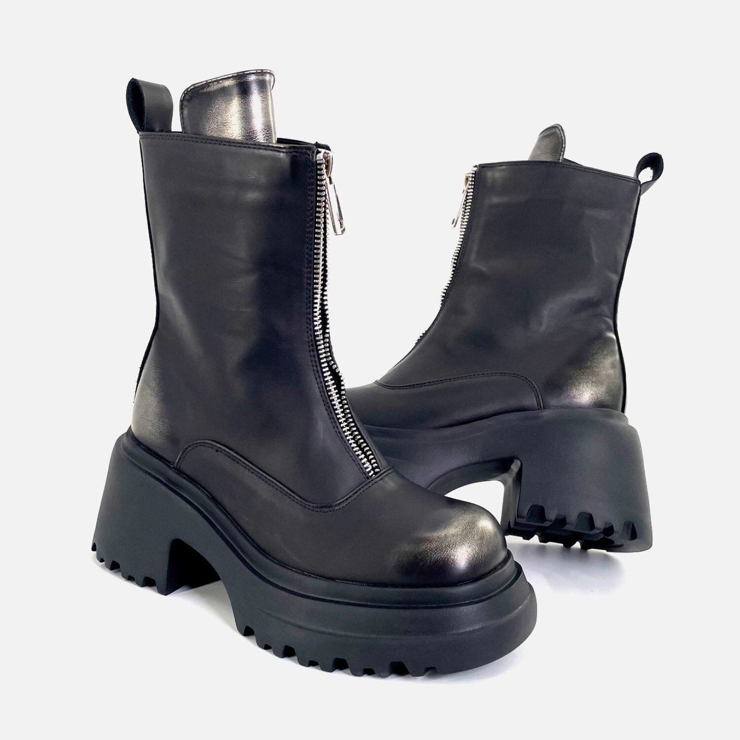 Front Zip Short Boots 【TR3378】