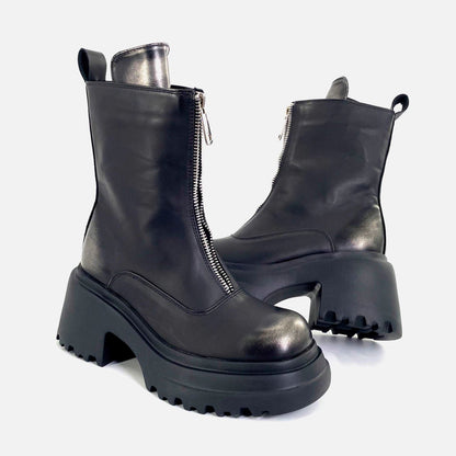 Front Zip Short Boots 【TR3378】