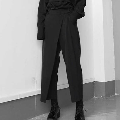 〈Unisex〉Loose Cropped Apron Pants【TR1310】