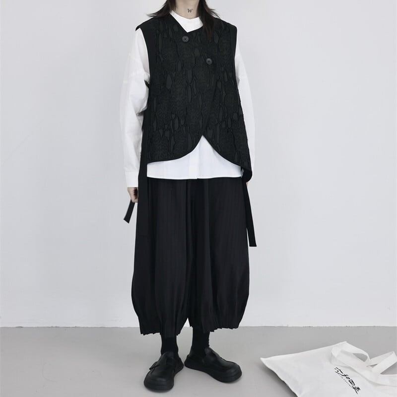 Retro Flower Embossed Vest【TR3239】