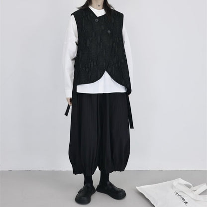 Retro Flower Embossed Vest【TR3239】