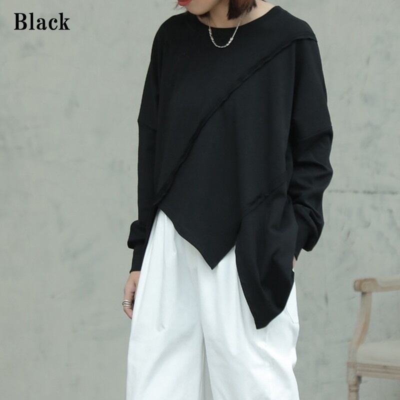 Asymmetry Patchwork T-Shirt【TR3142】