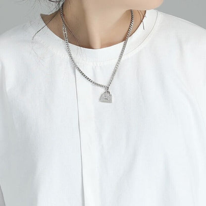 Asymmetry Round-Neck T-Shirt【TR3146】