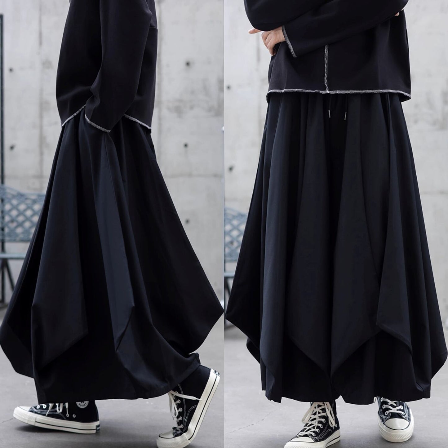 Irregular Hem Balloon Pants【TR3283】