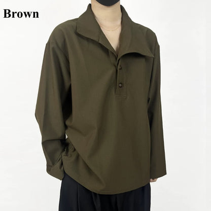 Convertible High-Collar Collared Shirt【TR3358】