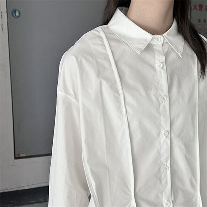 Hem-Slit Nichi Collared Shirt【TR3107】