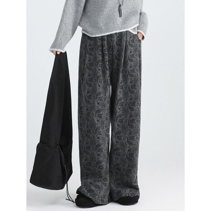 Paisley Straight Wide Pants【TR3209】