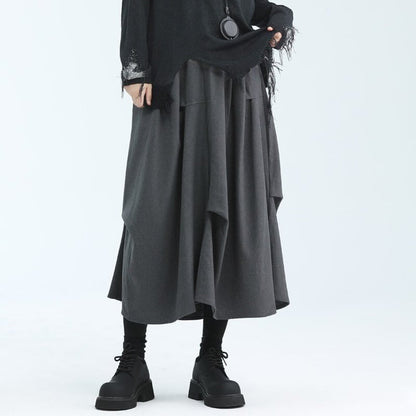 Asymmetru Wool Skirt【TR3151】