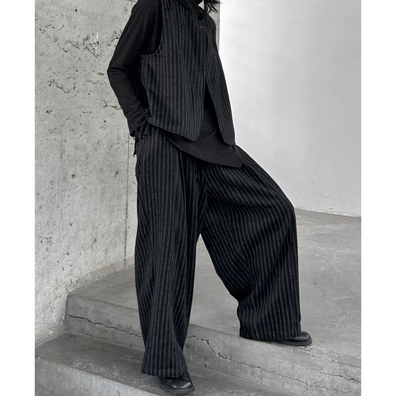 Stripe Wide-Leg Pants【TR3198】