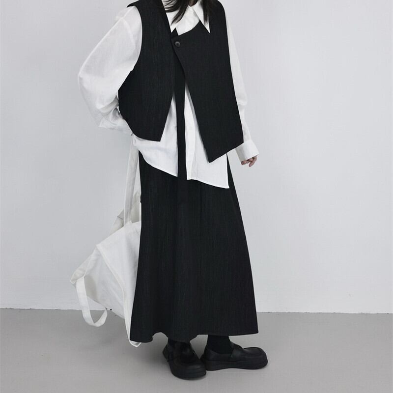 Asymmetry Chic Vest【TR3231】
