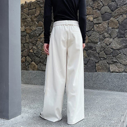 Design Tuck Belted Wide Pants【TR3315】