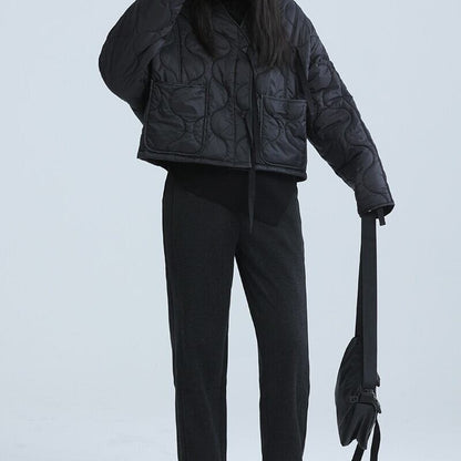 Embossed Ribbon No-Collar Jacket【TR3258】