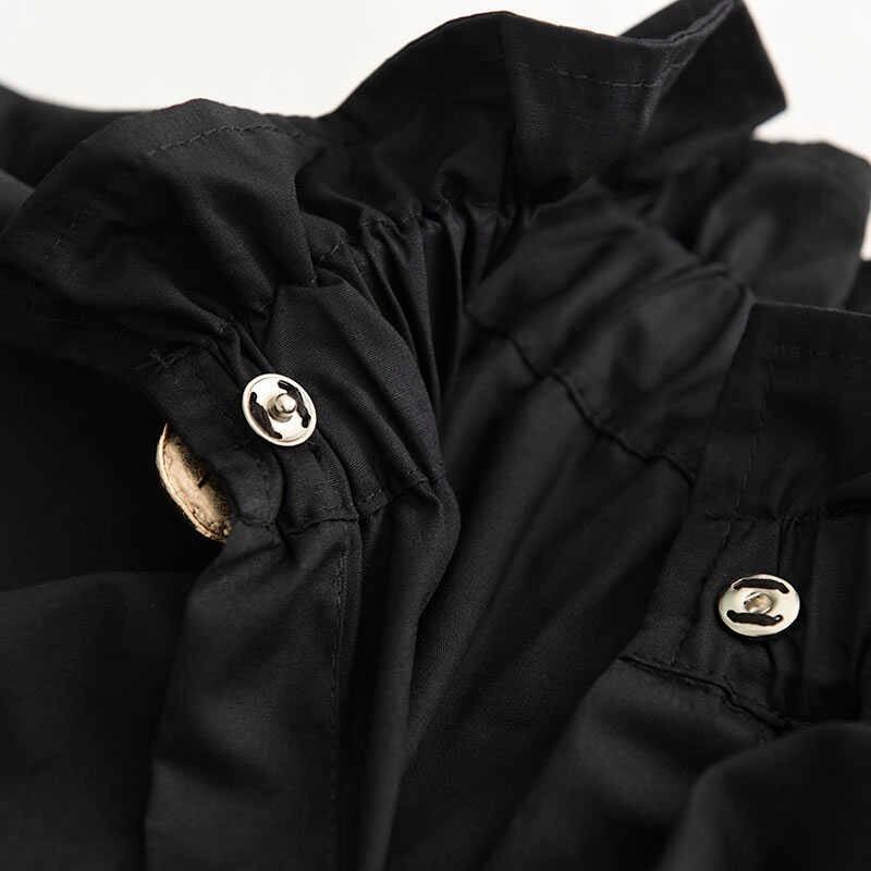 〈Unisex〉Decorative Stand Collar Blouse Shirt【TR1231】