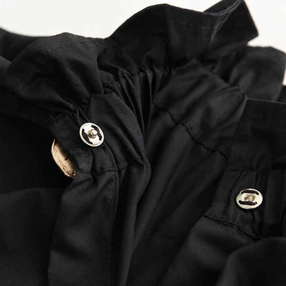 〈Unisex〉Decorative Stand Collar Blouse Shirt【TR1231】