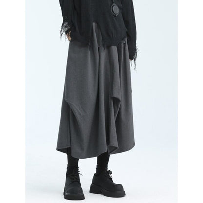 Asymmetru Wool Skirt【TR3151】