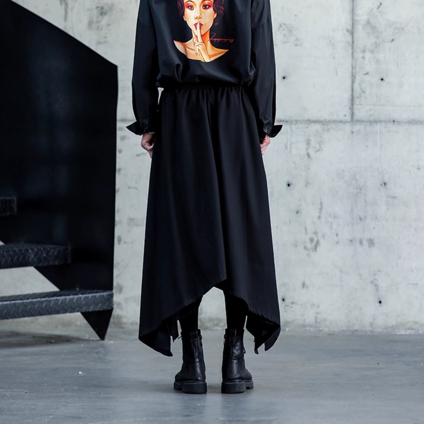 Irregular Hem Cropped Culottes【TR3276】