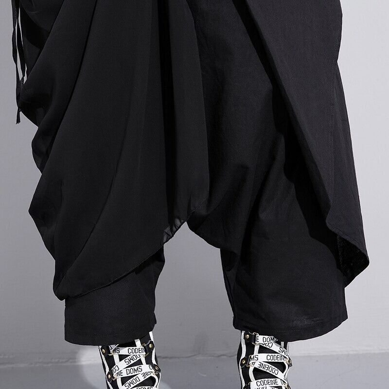 〈Unisex〉Bandage Stitch Cross Pants【TR0275】