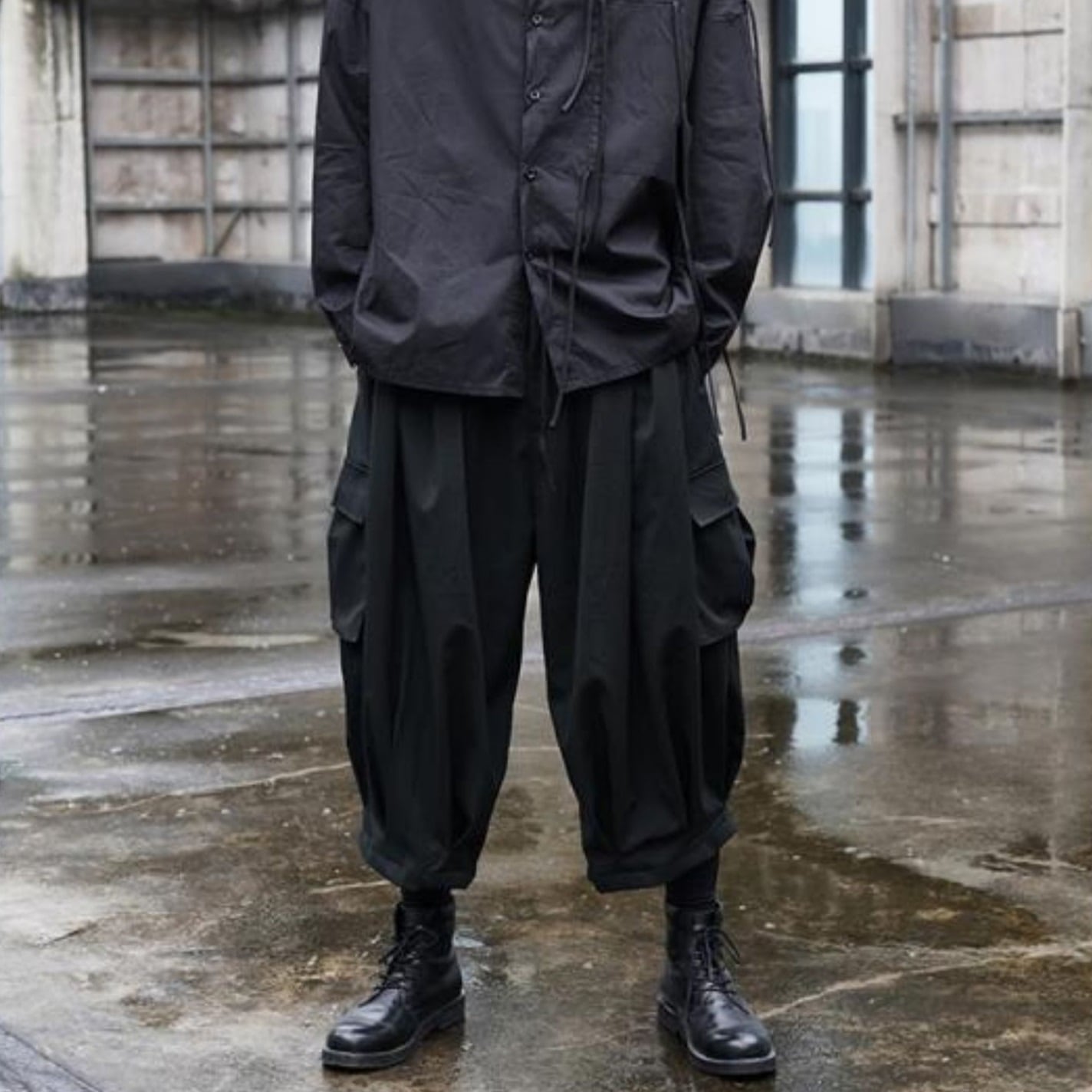 Cropped Balloon Cargo Pants【TR3306】