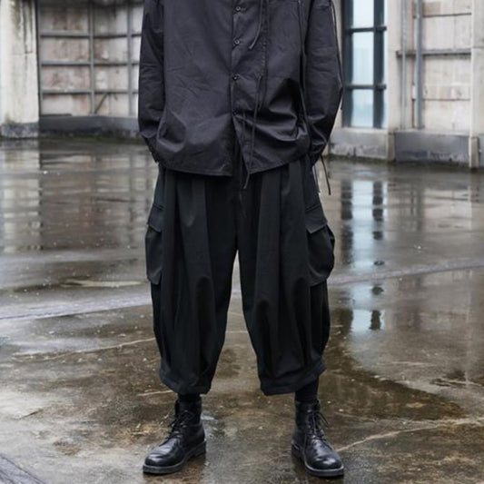 Cropped Balloon Cargo Pants【TR3306】