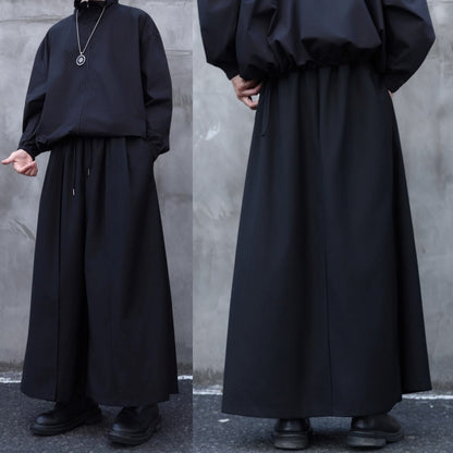 Elastic Waist Hakama Wide Pants【TR3279】