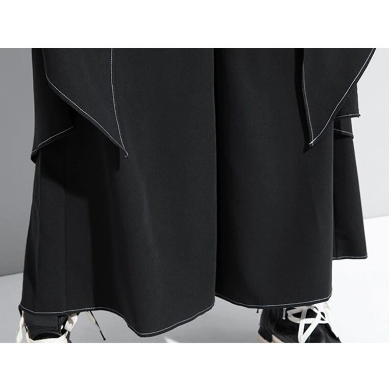 〈Unisex〉High Waist Long Wide Pants【TR1156】