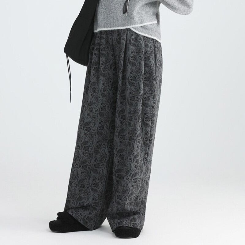 Paisley Straight Wide Pants【TR3209】