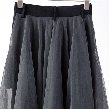 Mesh Tulle Belt Skirt【TR1308】