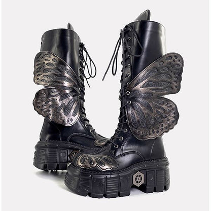 Metallic Butterfly Boots【TR3386】