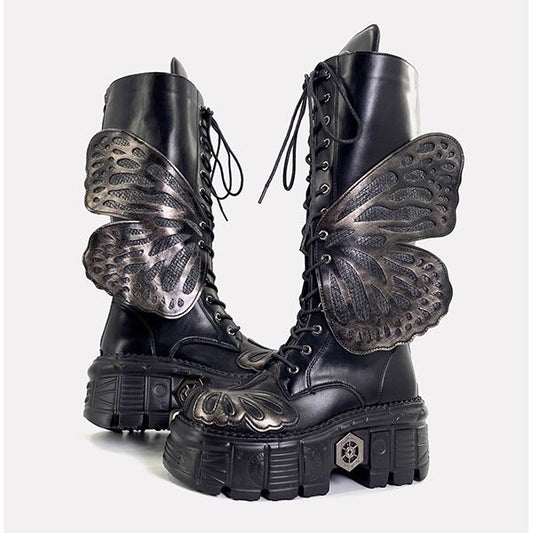 Metallic Butterfly Boots【TR3386】