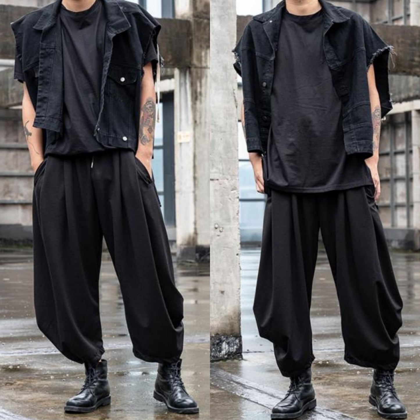 Gathered Hem Cropped Pants【TR3309】
