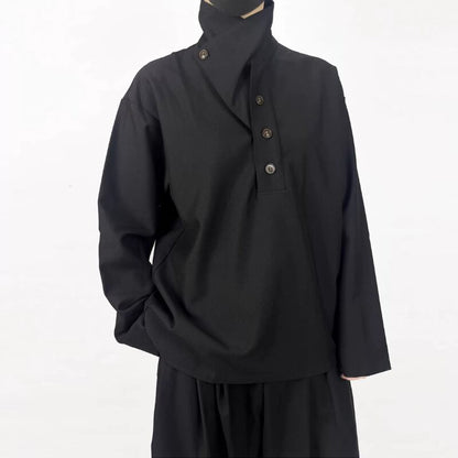 Convertible High-Collar Collared Shirt【TR3358】