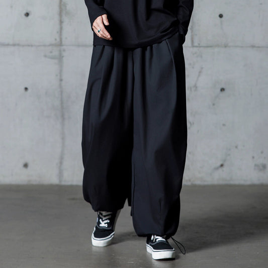 Drawstring Hem Wide Pants【TR3303】
