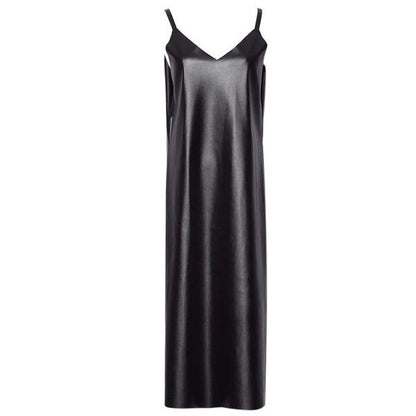 Pu Strap Leather All-in-One Dress【TR1210】