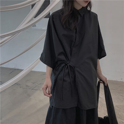 Loose Irregular Collared Shirt【TR3108】