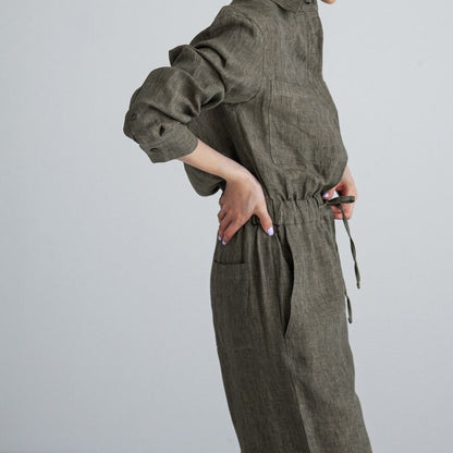 〈Unisex〉Wide Leg Jump Suit Setup【TR2880】