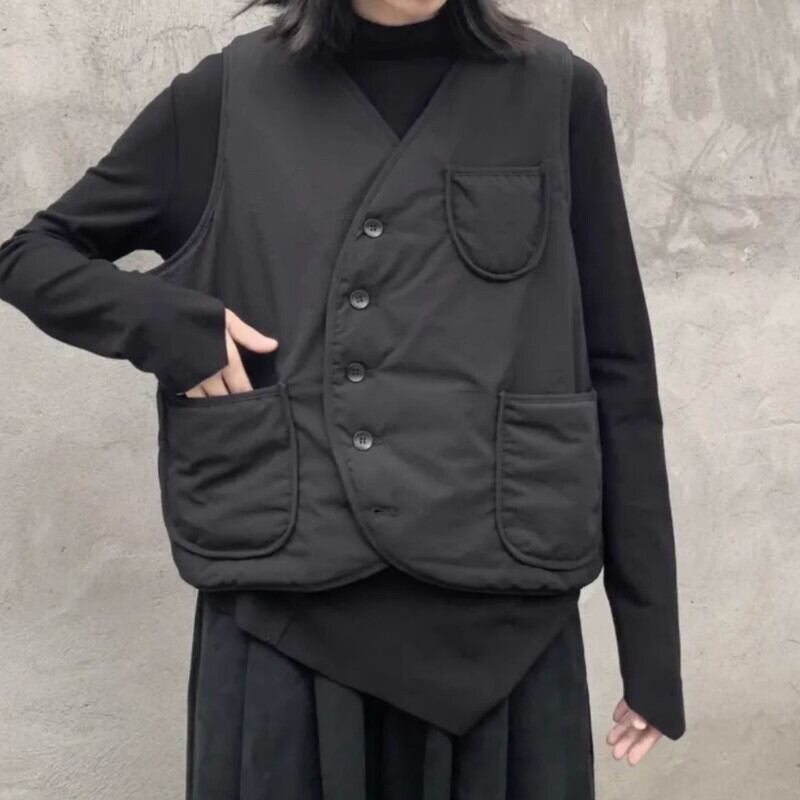 Asymmetry Curve Vest【TR3234】