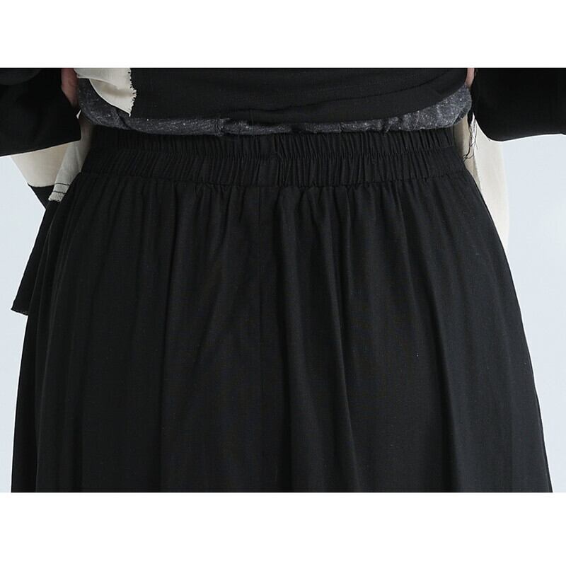Asymmetry Ruffle Bi-Color Skirt【TR3172】